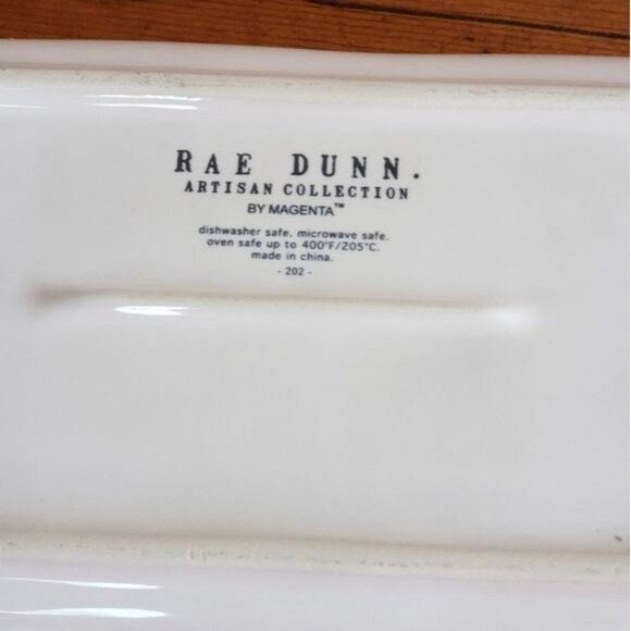 Rae Dunn "Gingerbread" Holiday Ceramic Dish Baking Rectangle - Picture 6 of 6